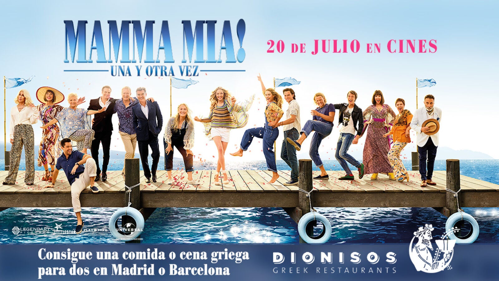 CONCURSO CERRADO: Consigue una comida o cena griega para sumergirte en 'Mamma Mia! Una y otra vez'