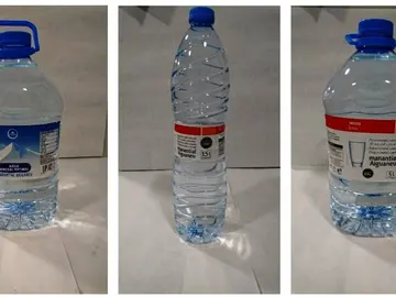 Las botellas de agua retiradas Las botellas de agua retiradas