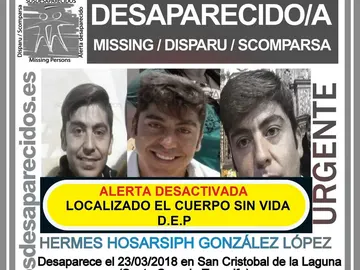 Alerta desactivada tras haber encontrado el cadáver Alerta desactivada tras haber encontrado el cadáver