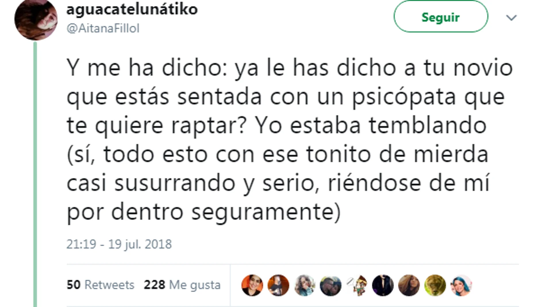 Captura de un Tuit Captura de un Tuit