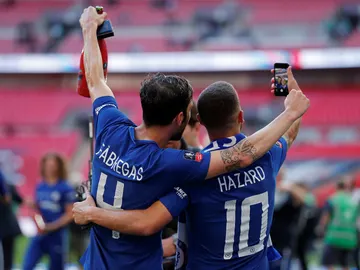 Cesc, con Hazard Cesc, con Hazard