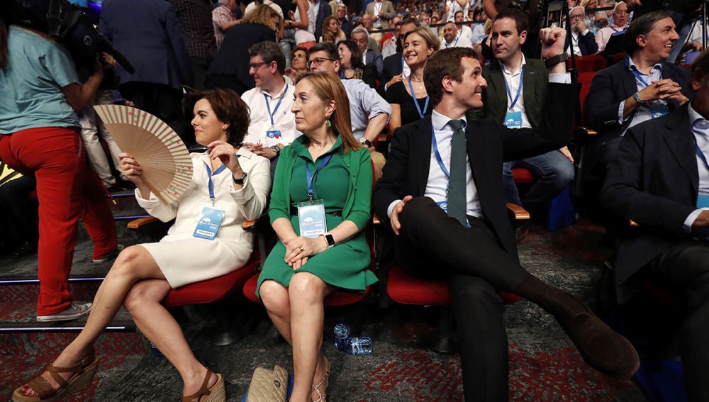 Soraya Sáenz de Santamaría, Ana Pastor y Pablo Casado