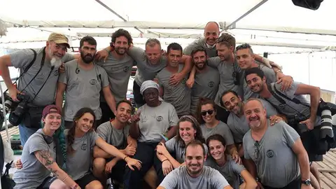 El equipo de Open Arms con Josefa El equipo de Open Arms con Josefa