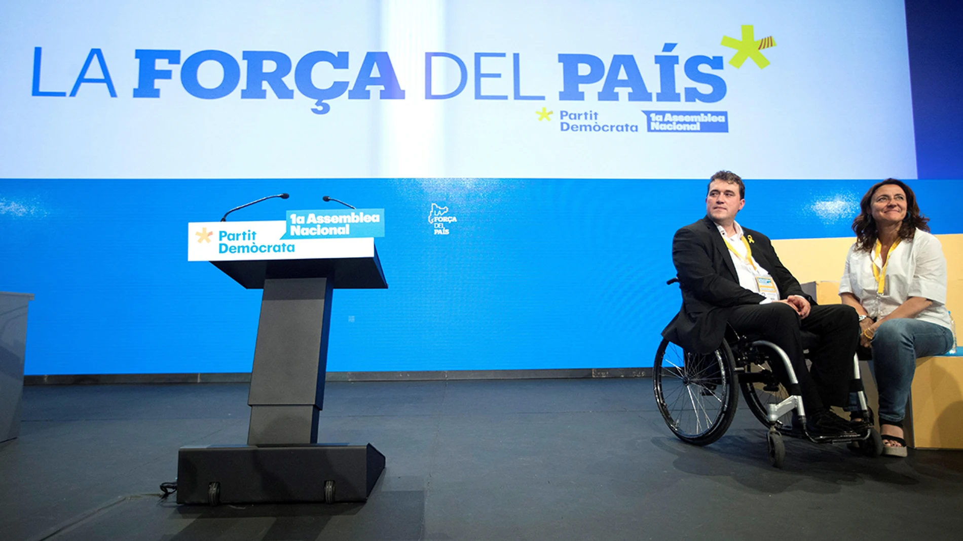 David Bonvehí junto a Mercè Conesa David Bonvehí junto a Mercè Conesa