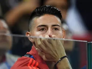 James Rodríguez durante el Colombia-Inglaterra James Rodríguez durante el Colombia-Inglaterra