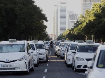 Las protestas de los taxistas españoles contra la proliferación de licencias VTC.