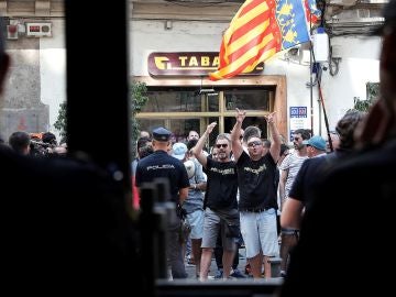 Taxistas a las puertas de la Generalitat Valenciana