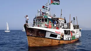'La Flotilla de la Libertad' en el Mediterráneo hacia la Franja de Gaza 'La Flotilla de la Libertad' en el Mediterráneo hacia la Franja de Gaza