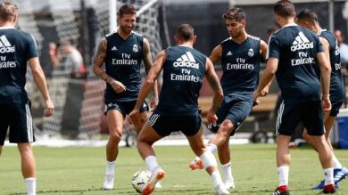 Sergio Ramos, principal novedad en el entrenamiento del Real Madrid