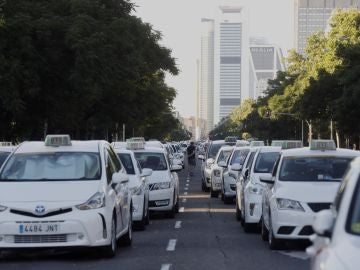 Las protestas de los taxistas españoles contra la proliferación de licencias VTC.