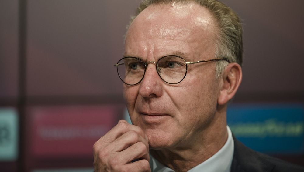 Rummenigge, en una rueda de prensa