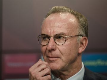 Rummenigge, en una rueda de prensa