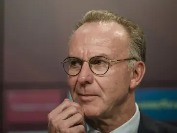 Rummenigge, en una rueda de prensa Rummenigge, en una rueda de prensa