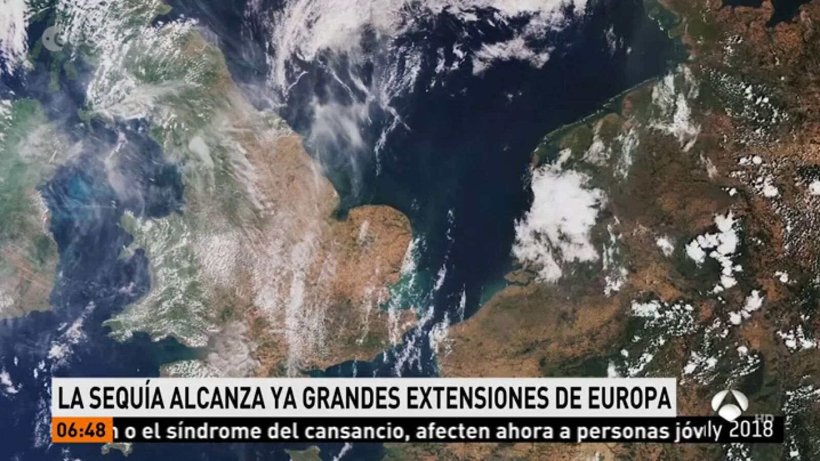 La imagen que muestra la preocupante situación por la ola de calor en Europa