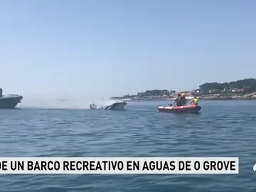 Cuatro heridos en un incendio en un barco recreativo en O'Grove (Pontevedra) Cuatro heridos en un incendio en un barco recreativo en O'Grove (Pontevedra)