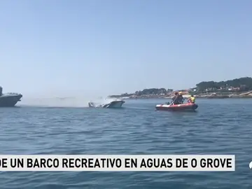 Cuatro heridos en un incendio en un barco recreativo en O'Grove (Pontevedra) Cuatro heridos en un incendio en un barco recreativo en O'Grove (Pontevedra)