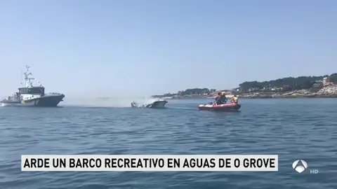 Cuatro heridos en un incendio en un barco recreativo en O'Grove (Pontevedra) Cuatro heridos en un incendio en un barco recreativo en O'Grove (Pontevedra)