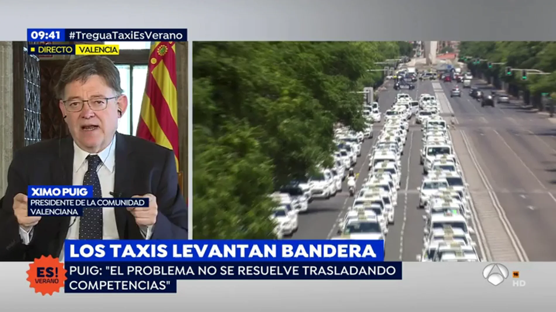 Ximo Puig, sobre la huelga de taxis: "El problema no se resuelve trasladando competencias"