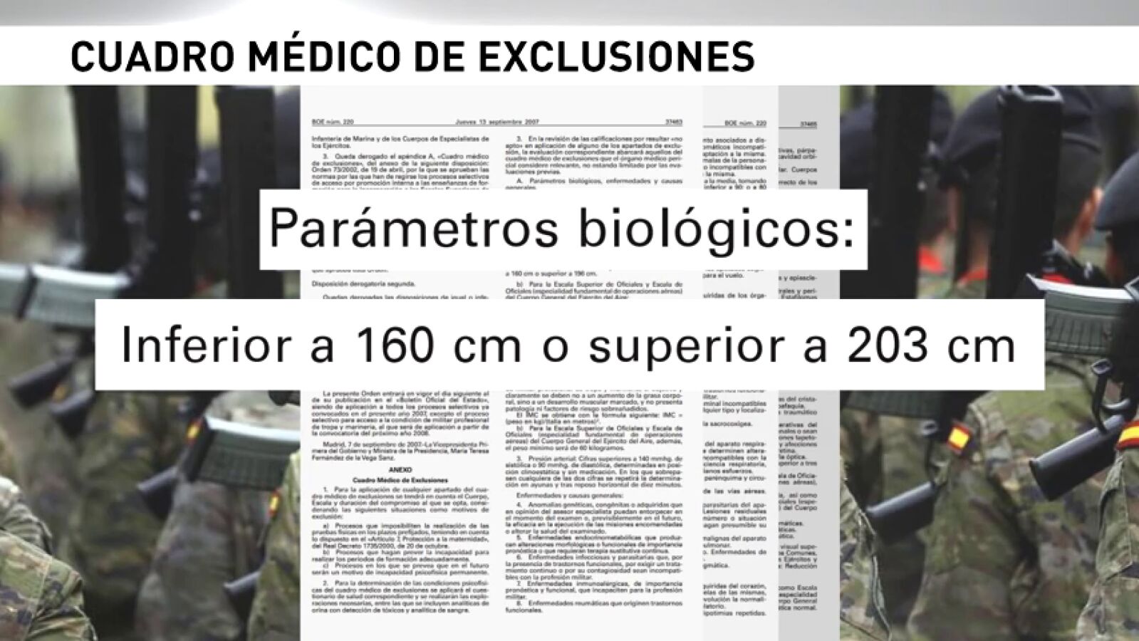 La Fiscalía cree que el Ejército discrimina a las mujeres al exigirles tener la misma altura que a los hombres en las pruebas de acceso