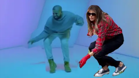 La foto de Melania en el jardín desata las bromas en Internet La foto de Melania en el jardín desata las bromas en Internet