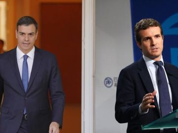 Pedro Sánchez y Pablo Casado