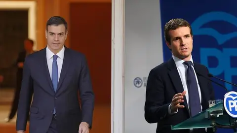 Pedro Sánchez y Pablo Casado Pedro Sánchez y Pablo Casado