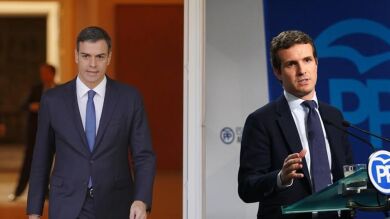 El presidente del Gobierno Pedro Sánchez y el líder de la oposición Pablo casado coinciden esta tarde en Bruselas