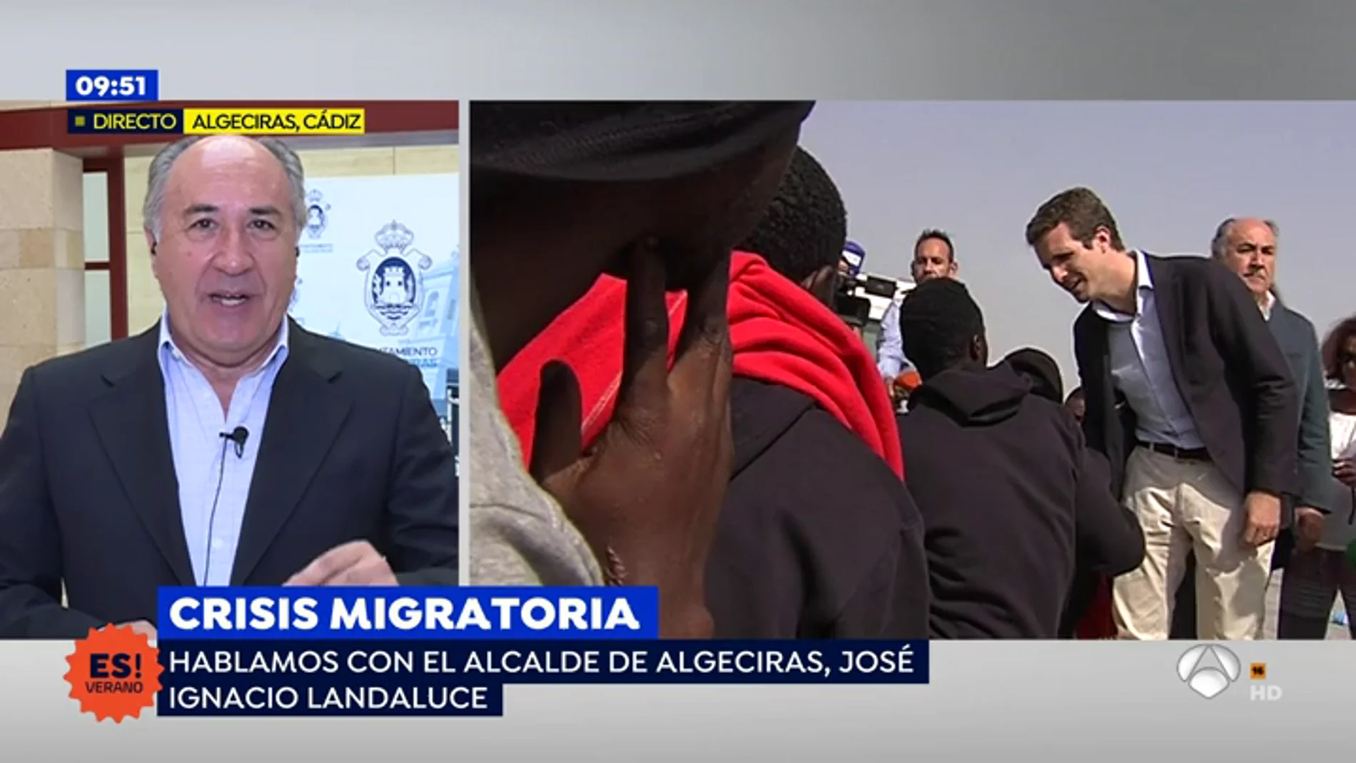 Landaluce, alcalde Algeciras: "El Gobierno ha venido aquí tras anunciar Casado que vendría"
