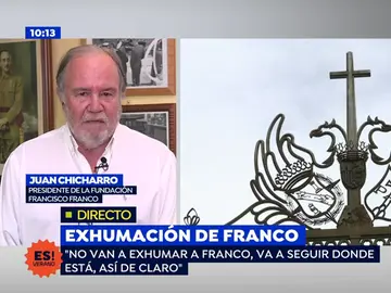 Chicharro, presidente de la Fundación Franco: "No van a exhumar a Franco, va a seguir donde está" Chicharro, presidente de la Fundación Franco: "No van a exhumar a Franco, va a seguir donde está"