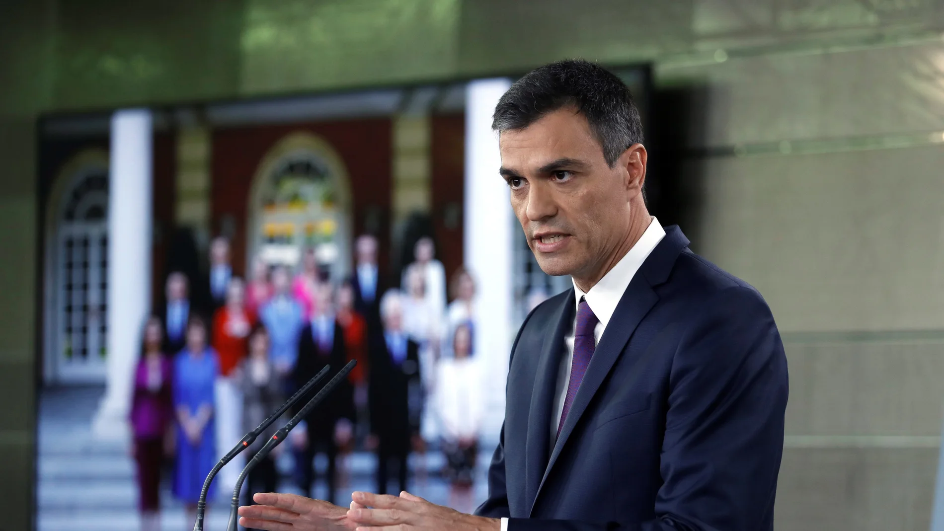Pedro Sánchez en rueda de prensa Pedro Sánchez en rueda de prensa