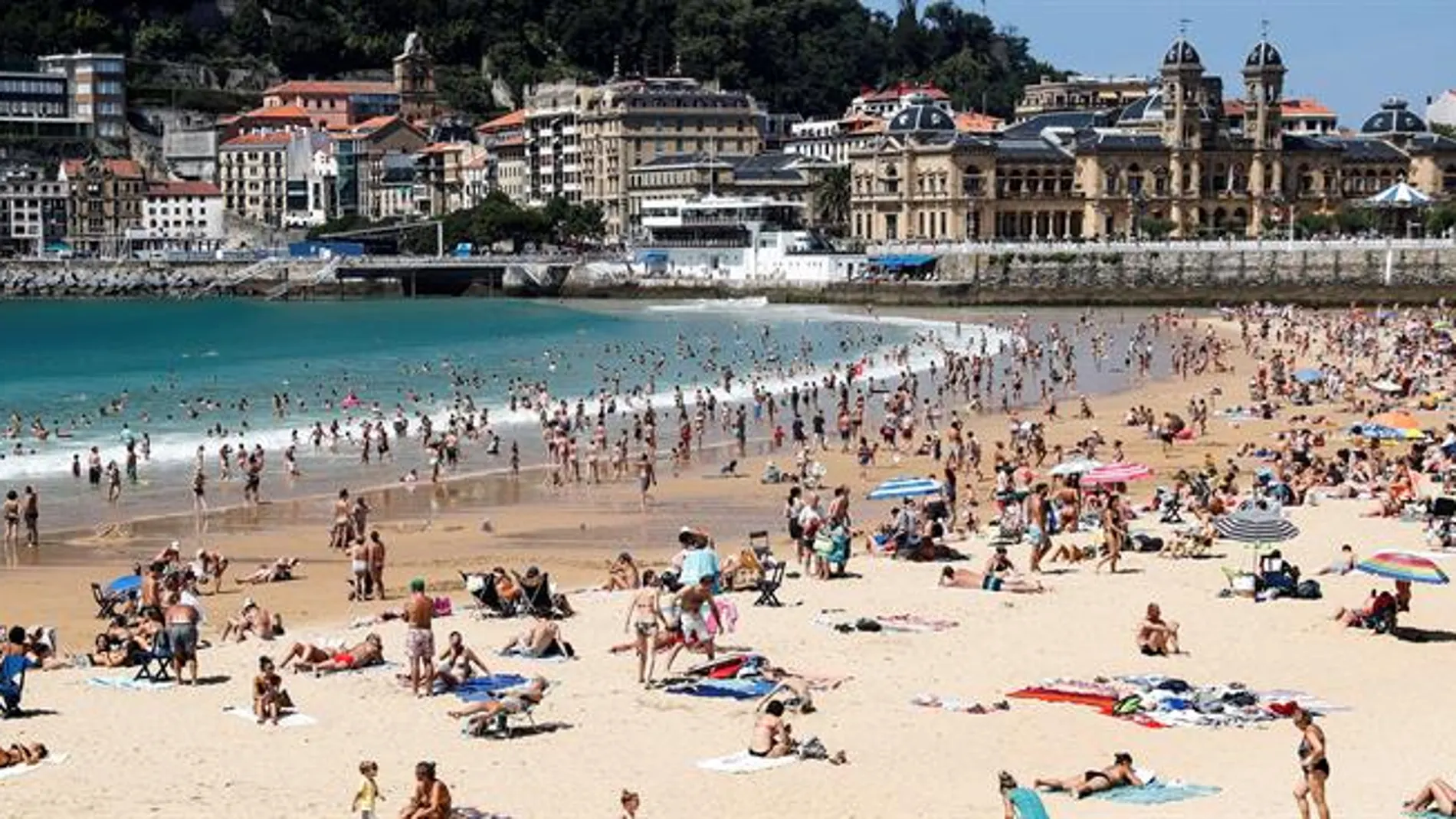 Playa de La Concha, en San Sebastián Playa de La Concha, en San Sebastián