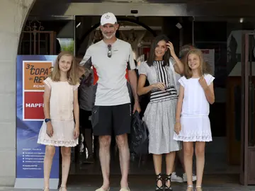 La familia real en el Club Náutico La familia real en el Club Náutico