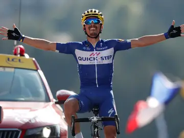 Julian Alaphilippe, en una etapa de Tour de Francia Julian Alaphilippe, en una etapa de Tour de Francia