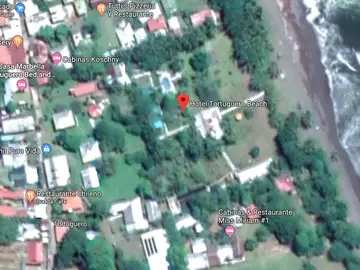 Imagen de Google Maps de la zona en la que se encuentra el Hotel Tortuguero en Costa Rica Imagen de Google Maps de la zona en la que se encuentra el Hotel Tortuguero en Costa Rica