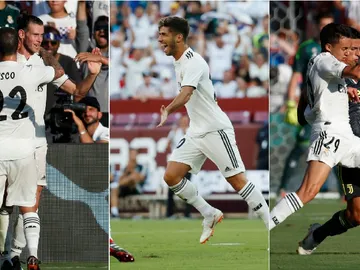 Bale, Asensio y Reguilón, en el partido ante la Juventus Bale, Asensio y Reguilón, en el partido ante la Juventus