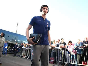 Thibaut Courtois, a su llegada a un partido del Chelsea Thibaut Courtois, a su llegada a un partido del Chelsea