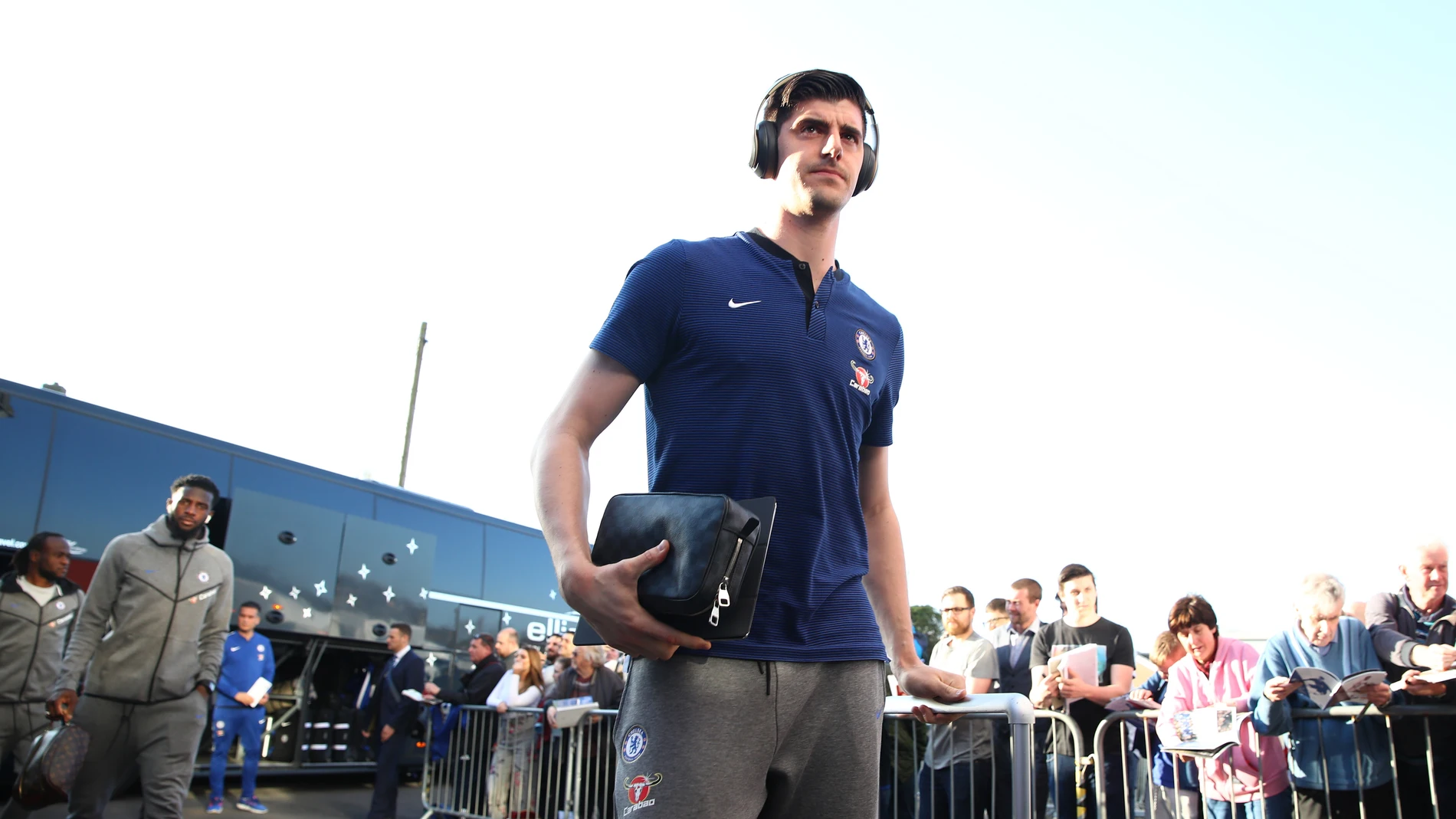 Thibaut Courtois, a su llegada a un partido del Chelsea Thibaut Courtois, a su llegada a un partido del Chelsea