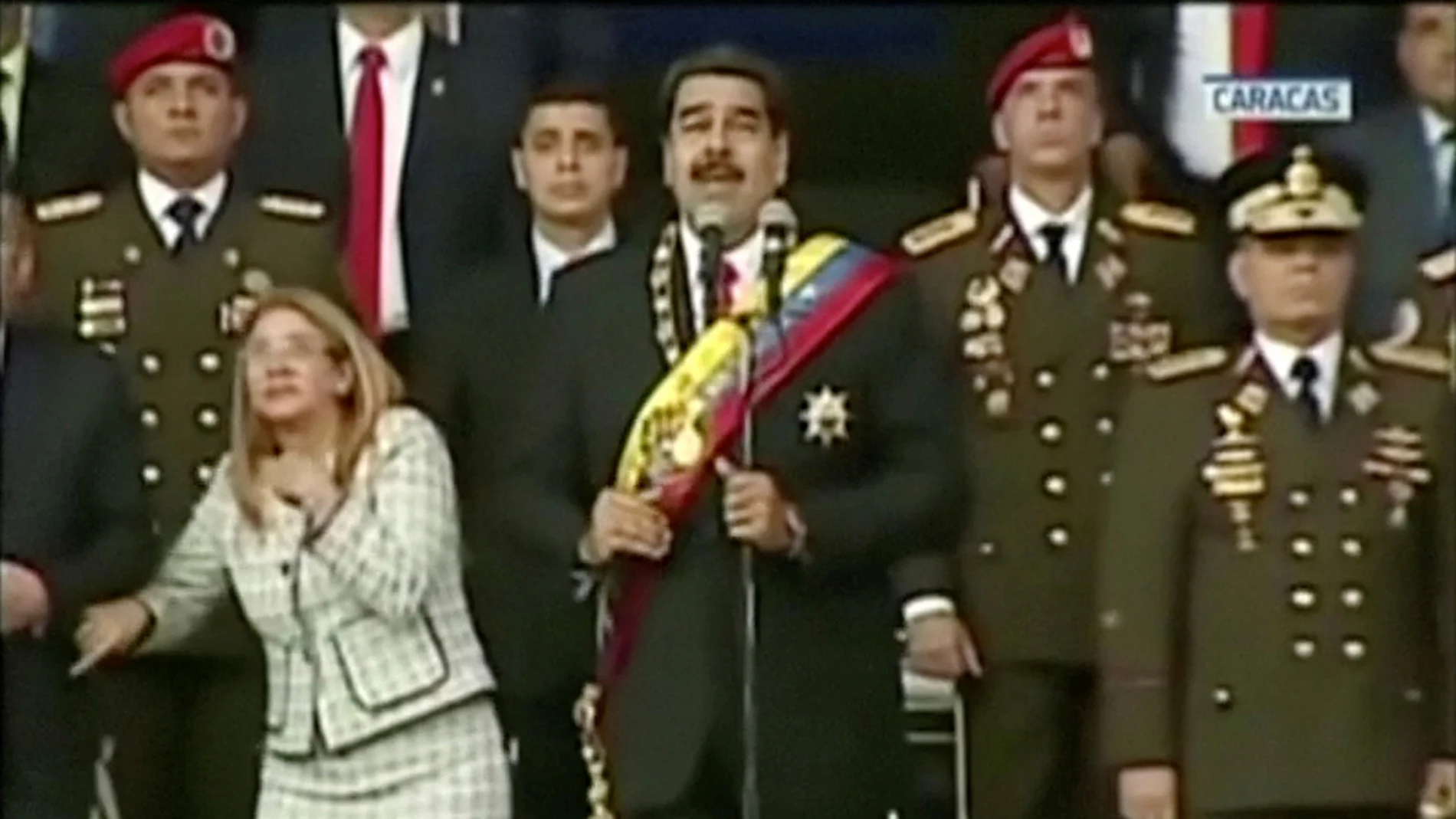Momento del atentado contra Maduro Momento del atentado contra Maduro