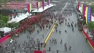 Soldados de la Guardia Nacional en el momento de las explosiones Soldados de la Guardia Nacional en el momento de las explosiones