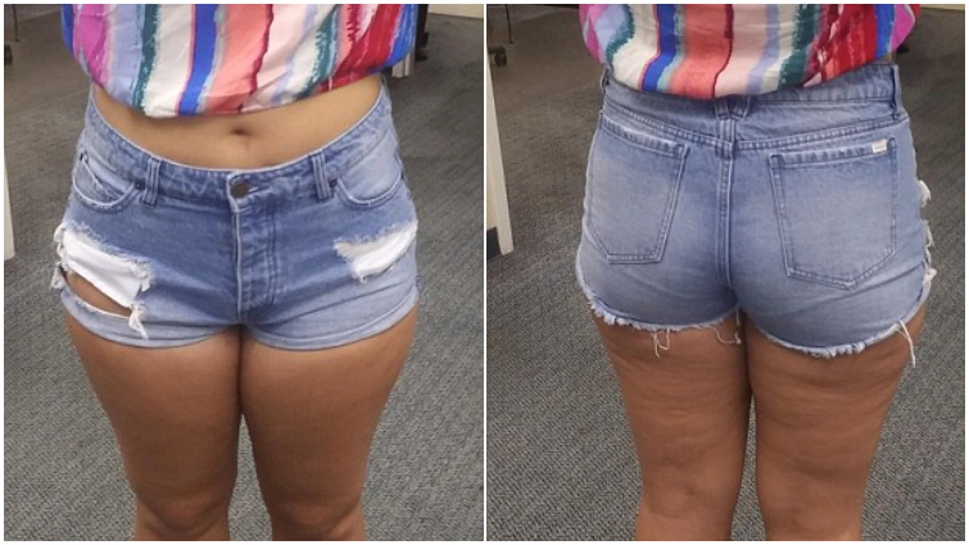 Los pantalones por los que la echaron de un centro comercial Los pantalones por los que la echaron de un centro comercial