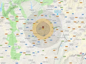 Efecto de una bomba nuclear sobre Madrid Efecto de una bomba nuclear sobre Madrid