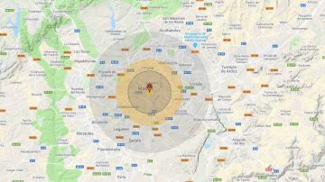 Efecto de una bomba nuclear sobre Madrid
