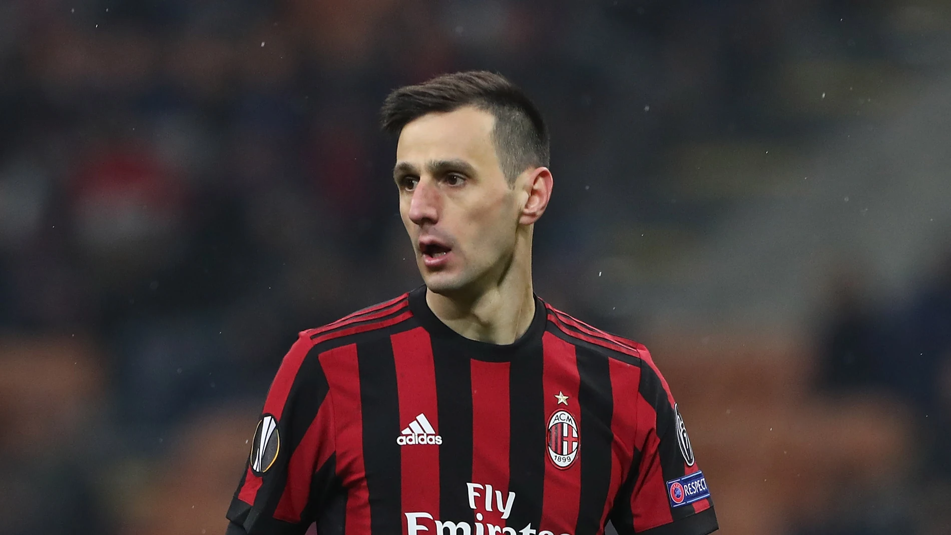 Nikola Kalinic en un partido con el Milan Nikola Kalinic en un partido con el Milan