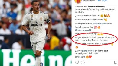 El vacile de Ramos a Lucas Vázquez en el que deja entrever la fecha de su retirada