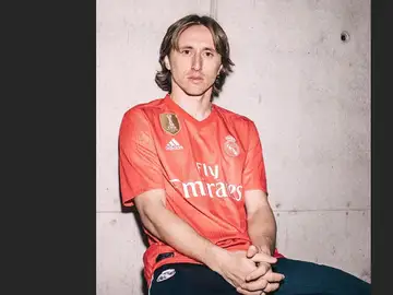 Modric, con la camiseta del Real Madrid Modric, con la camiseta del Real Madrid