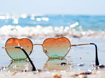 Gafas en la playa Gafas en la playa