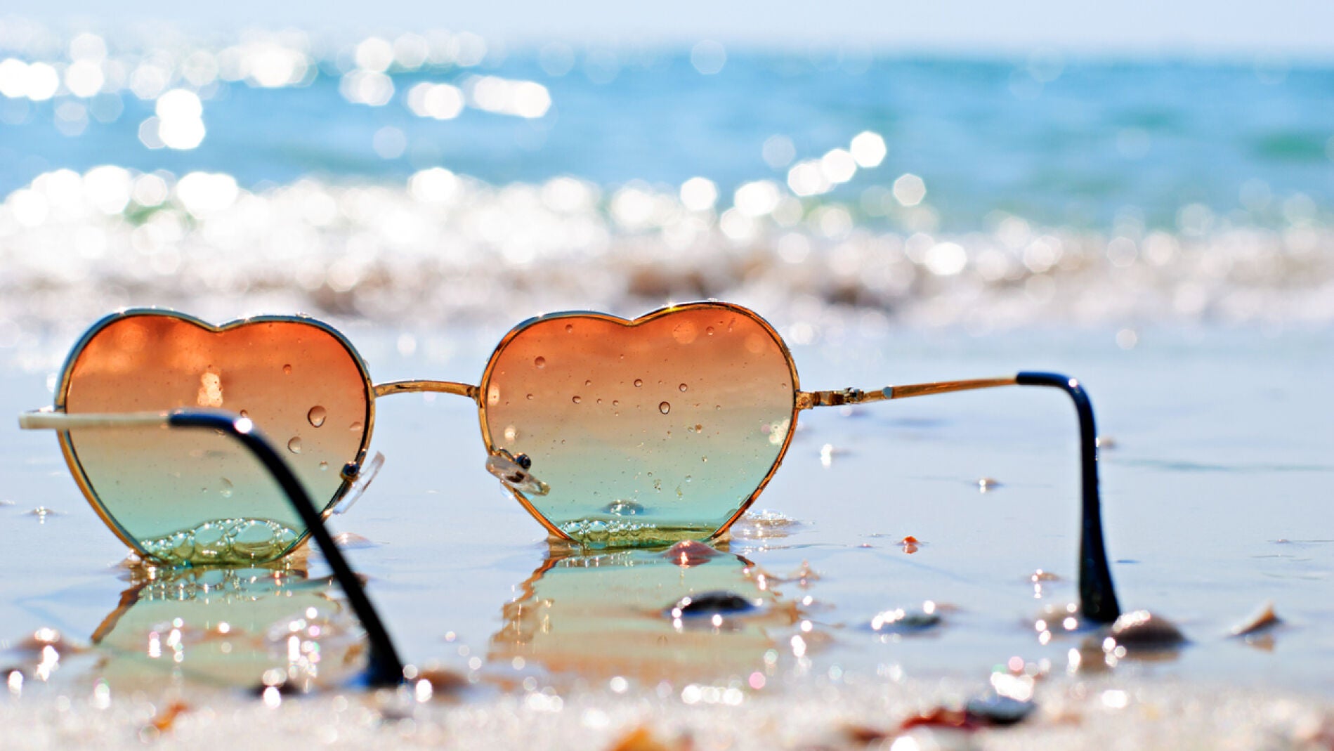 Gafas en la playa