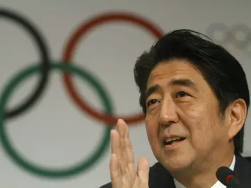 El primer ministro japonés, Shinzo Abe, en una rueda de prensa tras la presentación de Tokio 2020 El primer ministro japonés, Shinzo Abe, en una rueda de prensa tras la presentación de Tokio 2020
