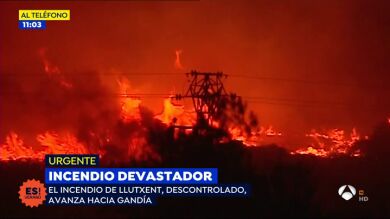 El alcalde de Llutxent, sobre el incendio: 