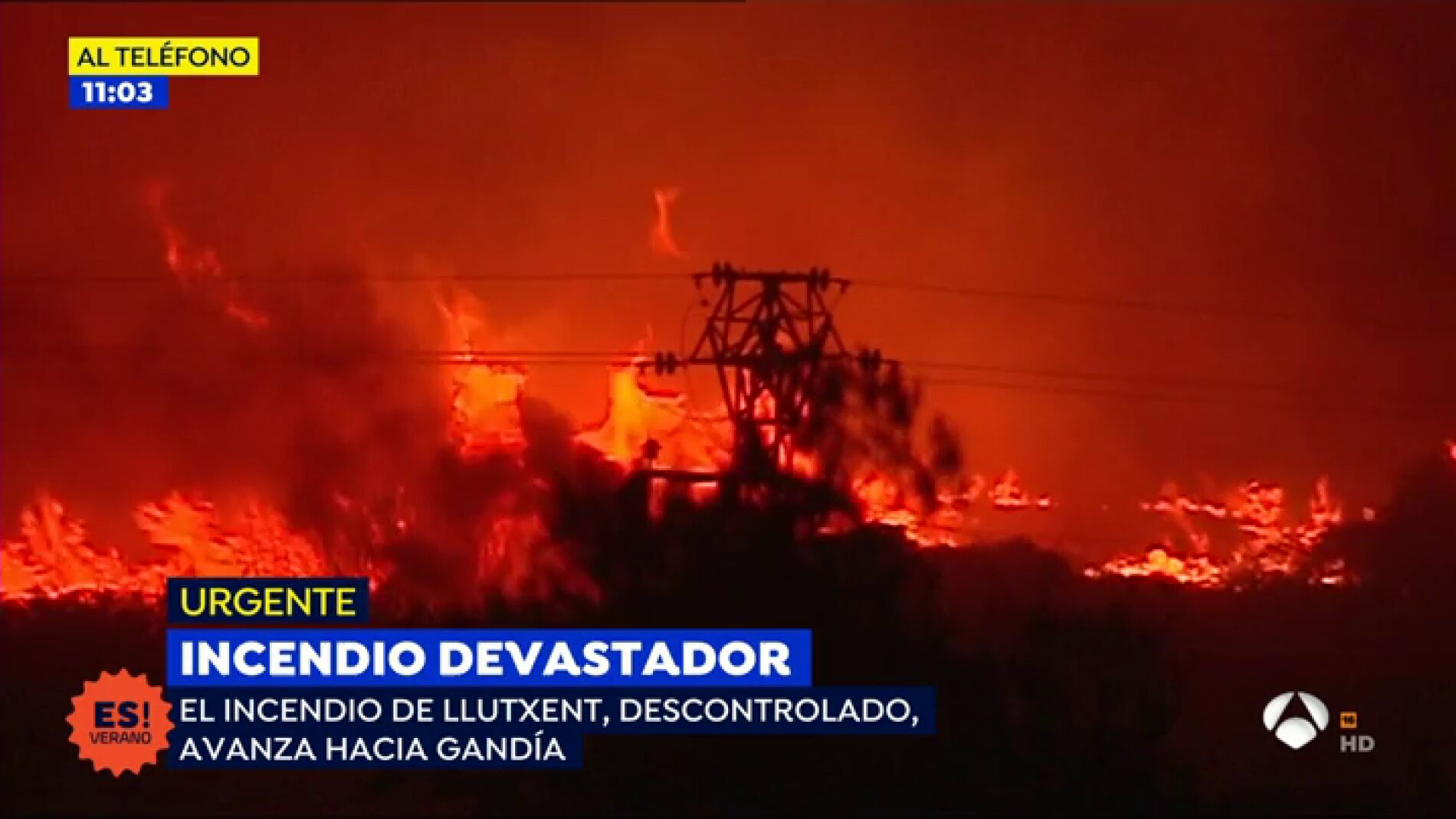 El alcalde de Llutxent sobre el incendio: "Afortunadamente, desgracias personales no hemos tenido que lamentar"